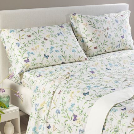 Completo Lenzuola Letto Armonie in Percalle Caleffi