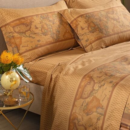 Completo Lenzuola Copriletto Geo Tartan 1° Classe Alviero Martini